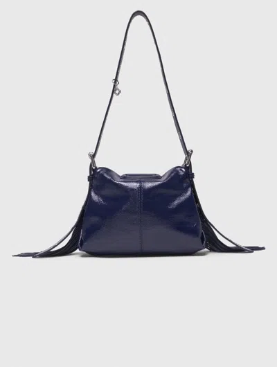Maje Naplak Leather Miss M Mini Bag In Blue