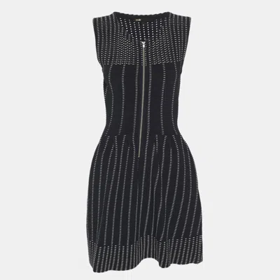 Maje Navy Blue Stretch Knit Midi Dress