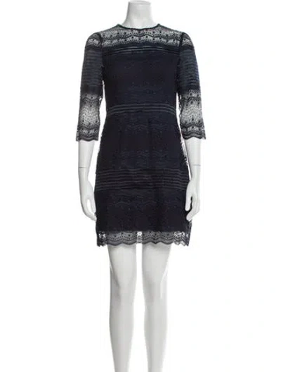 Pre-owned Maje Nylon Mini Dress In Blue