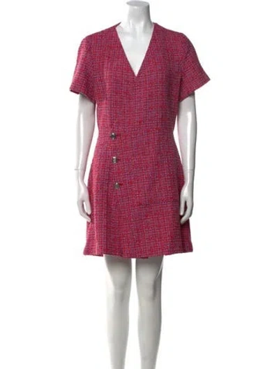 Pre-owned Maje Nylon Mini Dress In Pink