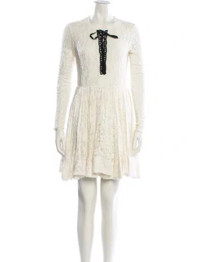 Pre-owned Maje Nylon Mini Dress In White