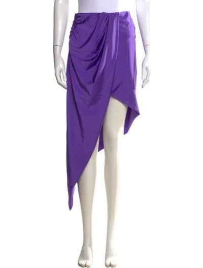 Pre-owned Maje Nylon Mini Skirt In Purple