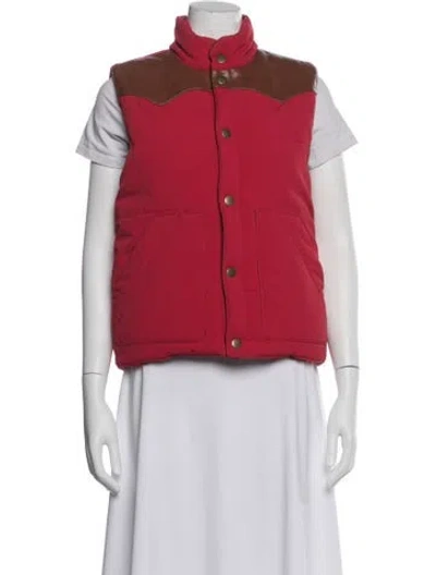 Pre-owned Maje Nylon Vest In Red