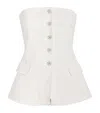 Maje Off-the-shoulder Bustier Top In White