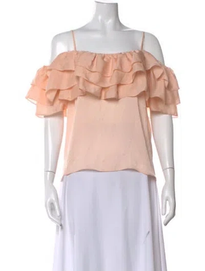 Pre-owned Maje Off-the-shoulder Sleeveless Top In Pink