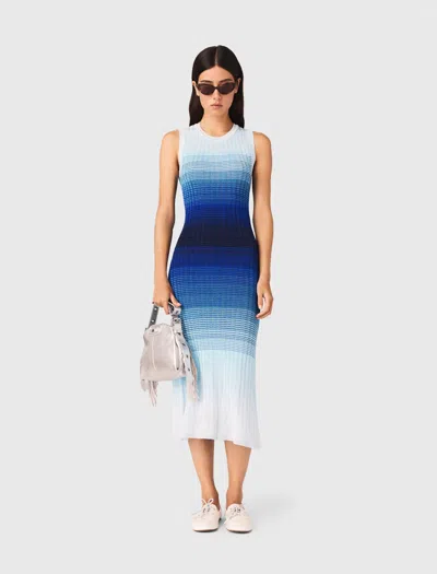Maje Rirano Ombre Knit Maxi Dress In Multi