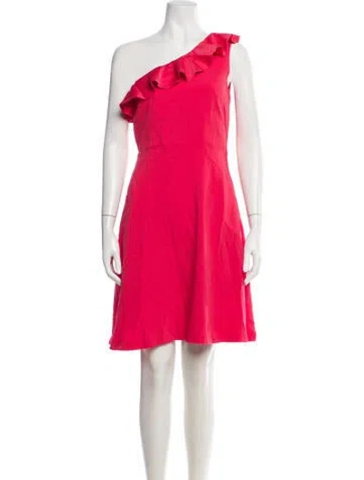 Pre-owned Maje One-shoulder Knee-length Dress In Pink
