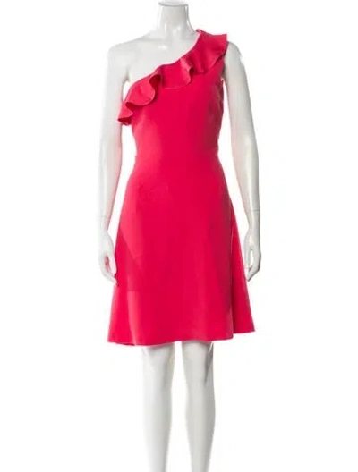 Pre-owned Maje One-shoulder Mini Dress W/ Tags In Red