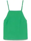 Maje Open-back Top In Green
