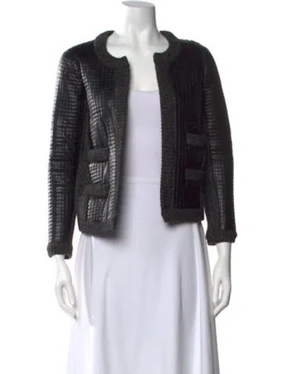 Pre-owned Maje Open Front Sweater In Black