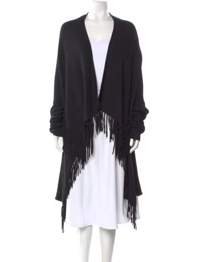 Pre-owned Maje Open Front Sweater In Black