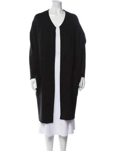 Pre-owned Maje Open Front Sweater In Black