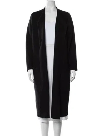 Pre-owned Maje Open Front Sweater In Black
