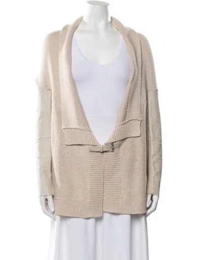 Pre-owned Maje Open Front Sweater In Brown