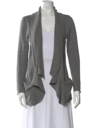 Pre-owned Maje Open Front Sweater In Gray