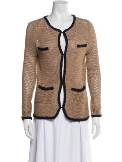 Pre-owned Maje Open Front Sweater In Multi