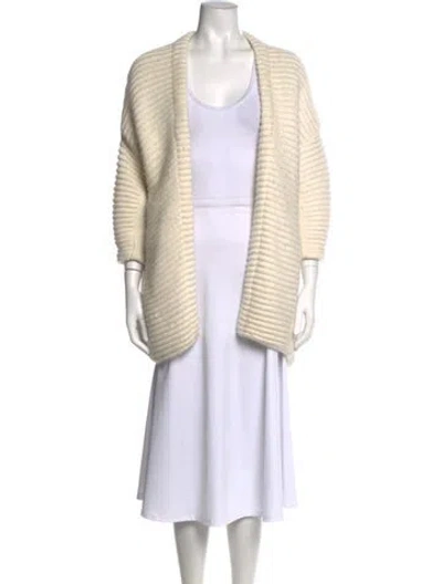 Pre-owned Maje Open Front Sweater In Neutral