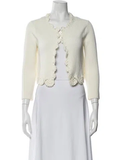 Pre-owned Maje Open Front Sweater In Neutrals