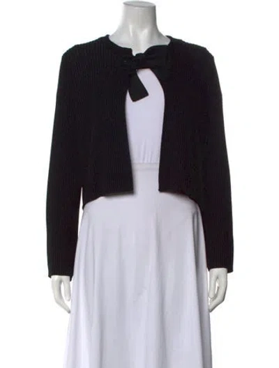 Pre-owned Maje Open Front Sweater W/ Tags In Black