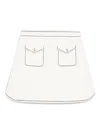 Maje Organic Cotton-blend Straight Skirt In White