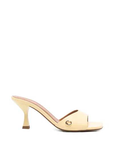 Maje Ornament Heeled Sandals In Neutral
