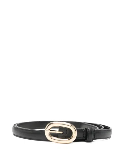 Maje Oval-buckle Belt In Black