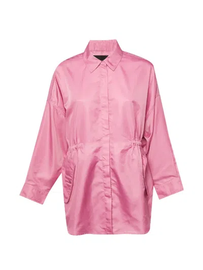 Pre-owned Maje Oversized Lightweight Windbreaker In Pink