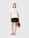 Maje Oversized T-shirt With Print In White