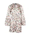 Maje Paisley Print Balloon Sleeve Mini Dress In White Polyester In Multi