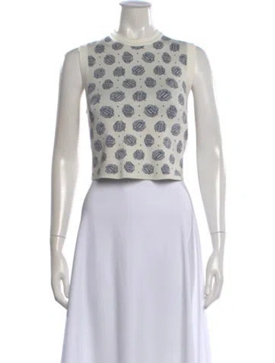 Pre-owned Maje Paisley Print Crew Neck Sweater