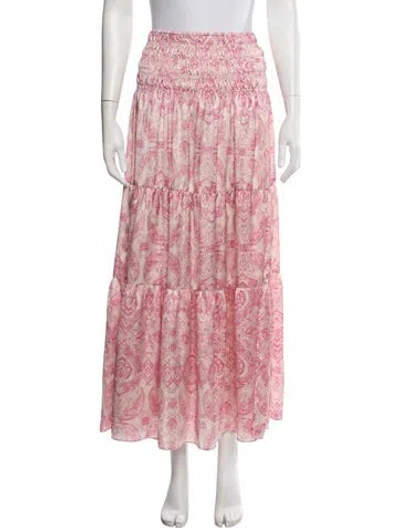 Pre-owned Maje Paisley Print Long Dress In Multi