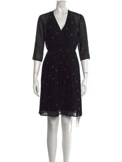 Pre-owned Maje Paisley Print Mini Dress In Black