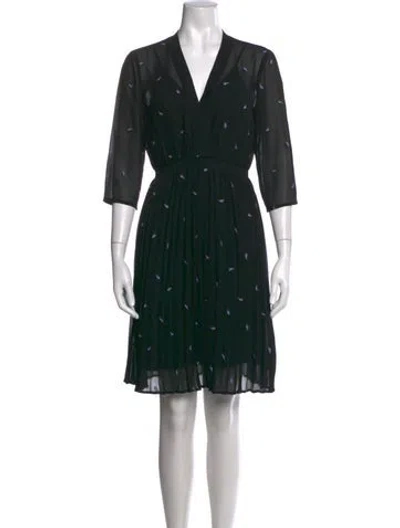 Pre-owned Maje Paisley Print Mini Dress In Black
