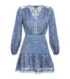 Maje Paisley Print Mini Dress In Blue