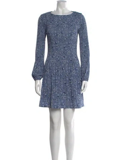 Pre-owned Maje Paisley Print Mini Dress In Blue