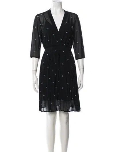Pre-owned Maje Paisley Print Mini Dress In Blue