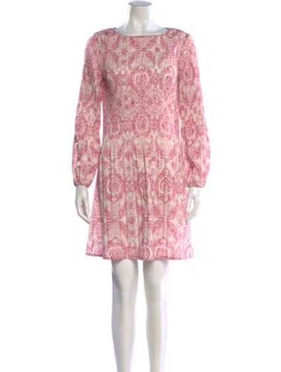 Pre-owned Maje Paisley Print Mini Dress In Pink