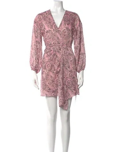 Pre-owned Maje Paisley Print Mini Dress In White