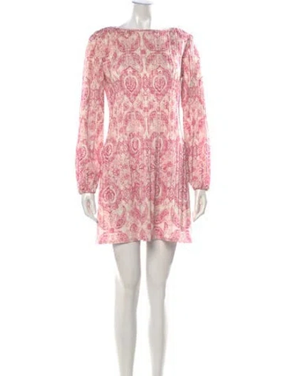 Pre-owned Maje Paisley Print Mini Dress In White