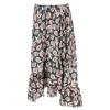Maje Paisley Print Ruffled Midi Skirt In Multicolor Polyester In Multi