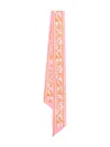 Maje Womens Floral Graphic-print Silk Ribbon Scarf Roses In Pink