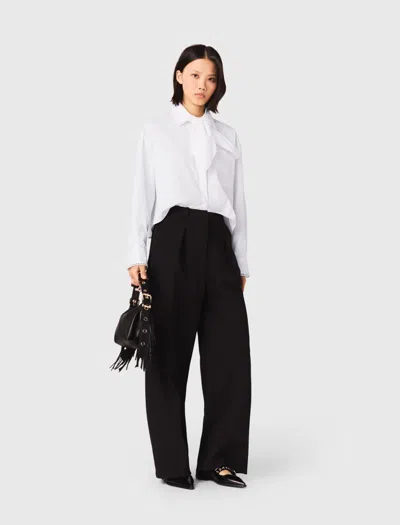 Maje Pantalon De Tailleur Balloon In Black