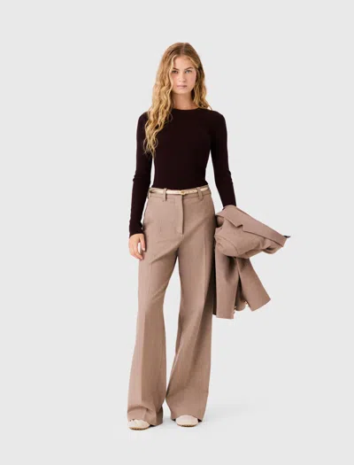 Maje Pantalon De Tailleur In Nude