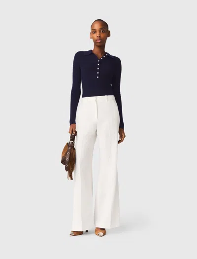 Maje Pantalon De Tailleur In Blue