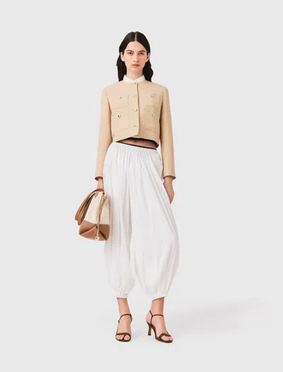 Maje Pantalon Sarouel En Coton In White