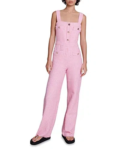 Maje Paradisia Jumpsuit In Pink