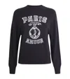 Maje Paris Amour Logo Sweater In Blue