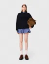 Maje Cotton Paris Graphic Sweatshirt In Blue