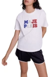 Maje Tamitrico Embellished Tee In White