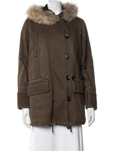 Pre-owned Maje Parka In Green